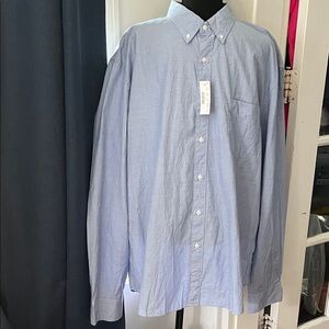 J. Crew Sky Blue Casual Button-Down Shirt XXL slim fit stretch
